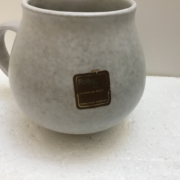 Vintage Handcrafted Stoneware Cup with Face on Front Made in USA Home Decor - Picture 2 of 3